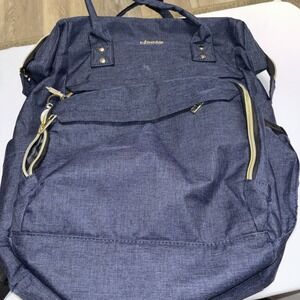 LOVEVOOK Large 17.3 Laptop Backpack Navy Blue USB Port Nurse Bag Rucksack Office